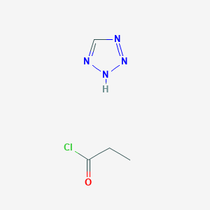 molecular formula C4H7ClN4O B14352406 propanoyl chloride;2H-tetrazole CAS No. 92614-84-1
