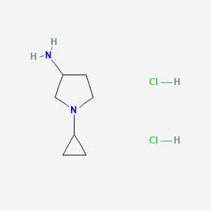 molecular formula C7H16Cl2N2 B1435241 1-Cyclopropylpyrrolidin-3-amine dihydrochloride CAS No. 2098058-41-2
