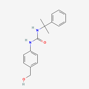 molecular formula C17H20N2O2 B14352418 N-[4-(Hydroxymethyl)phenyl]-N'-(2-phenylpropan-2-yl)urea CAS No. 96573-78-3