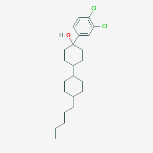 molecular formula C23H34Cl2O B14352420 1-(3,4-Dichlorophenyl)-4-(4-pentylcyclohexyl)cyclohexan-1-ol CAS No. 90381-00-3