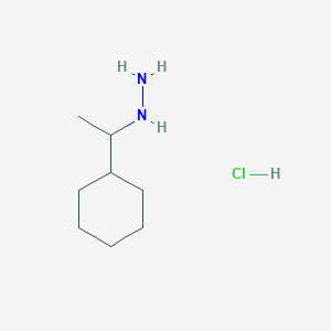 molecular formula C8H19ClN2 B1435243 (1-Cyclohexylethyl)hydrazine hydrochloride CAS No. 15881-98-8