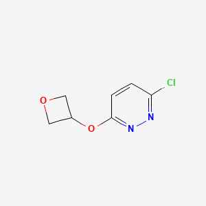 molecular formula C7H7ClN2O2 B1435247 3-氯-6-(氧杂环-3-氧基)嘧啶 CAS No. 1601827-79-5