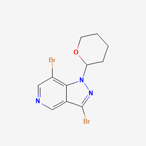 molecular formula C11H11Br2N3O B1435248 3,7-Dibromo-1-(tetrahydro-2H-pyran-2-yl)-1H-pyrazolo[4,3-c]pyridine CAS No. 1416714-10-7