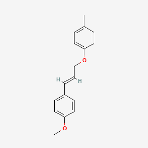 molecular formula C17H18O2 B14352489 1-methoxy-4-[(E)-3-(4-methylphenoxy)prop-1-enyl]benzene CAS No. 93651-63-9