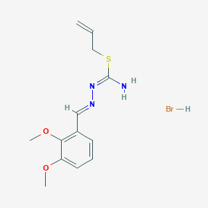 molecular formula C13H18BrN3O2S B1435249 {[Amino(prop-2-en-1-ylsulfanyl)methylidene]amino}[(2,3-dimethoxyphenyl)methylidene]amine hydrobromide CAS No. 1274948-35-4