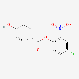 molecular formula C13H8ClNO5 B14352493 4-Chloro-2-nitrophenyl 4-hydroxybenzoate CAS No. 93749-96-3