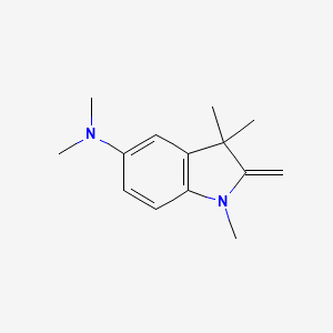 molecular formula C14H20N2 B14352533 N,N,1,3,3-Pentamethyl-2-methylidene-2,3-dihydro-1H-indol-5-amine CAS No. 92990-89-1