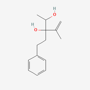 molecular formula C14H20O2 B14352553 4-Methyl-3-(2-phenylethyl)pent-4-ene-2,3-diol CAS No. 91826-78-7