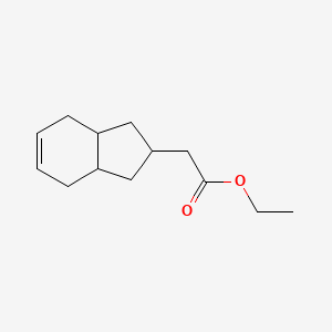 molecular formula C13H20O2 B14352557 Ethyl (2,3,3a,4,7,7a-hexahydro-1H-inden-2-yl)acetate CAS No. 95351-36-3