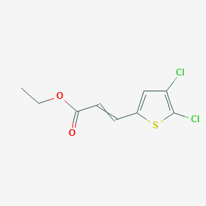 molecular formula C9H8Cl2O2S B14352607 Ethyl 3-(4,5-dichlorothiophen-2-yl)prop-2-enoate CAS No. 90348-65-5