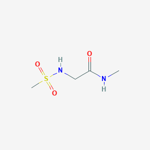molecular formula C4H10N2O3S B14352611 N~2~-(Methanesulfonyl)-N-methylglycinamide CAS No. 90774-47-3