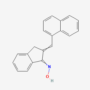 molecular formula C20H15NO B14352620 N-{2-[(Naphthalen-1-yl)methylidene]-2,3-dihydro-1H-inden-1-ylidene}hydroxylamine CAS No. 92882-55-8