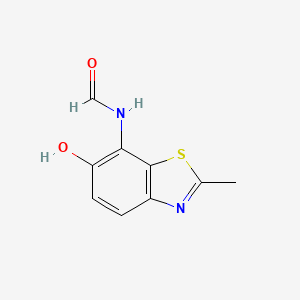 molecular formula C9H8N2O2S B14352646 N-(6-hydroxy-2-methyl-1,3-benzothiazol-7-yl)formamide CAS No. 91192-35-7