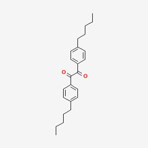 molecular formula C24H30O2 B14352690 Ethanedione, bis(4-pentylphenyl)- CAS No. 96355-58-7