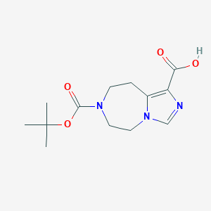 molecular formula C13H19N3O4 B1435272 4,5,7,8-Tetrahydro-2,3A,6-Triaza-Azulene-1,6-Dicarboxylic Acid 6-Tert-Butyl Ester CAS No. 1251014-09-1