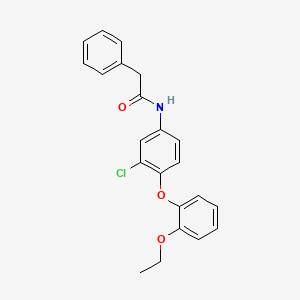 molecular formula C22H20ClNO3 B14352730 N-[3-Chloro-4-(2-ethoxyphenoxy)phenyl]-2-phenylacetamide CAS No. 98185-03-6