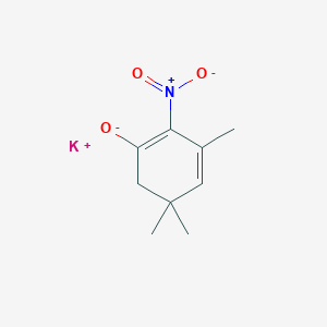 molecular formula C9H12KNO3 B14352784 potassium;3,5,5-trimethyl-2-nitrocyclohexa-1,3-dien-1-olate CAS No. 90252-93-0