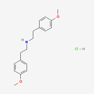 molecular formula C18H24ClNO2 B1435280 2-(4-Methoxyphenyl)-N-[2-(4-methoxyphenyl)ethyl]ethanamine hydrochloride CAS No. 63979-54-4