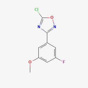 molecular formula C9H6ClFN2O2 B1435282 5-Chloro-3-(3-fluoro-5-methoxyphenyl)-1,2,4-oxadiazole CAS No. 1934801-60-1