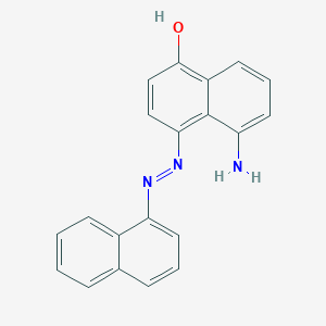 molecular formula C20H15N3O B14352831 5-Amino-4-[2-(naphthalen-1-yl)hydrazinylidene]naphthalen-1(4H)-one CAS No. 90377-52-9