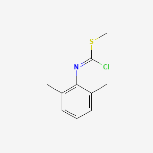 molecular formula C10H12ClNS B14352834 Carbonochloridimidothioic acid, (2,6-dimethylphenyl)-, methyl ester CAS No. 94518-64-6