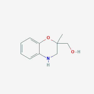 molecular formula C10H13NO2 B1435284 (2-methyl-3,4-dihydro-2H-1,4-benzoxazin-2-yl)methanol CAS No. 2059947-98-5