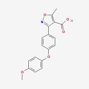 molecular formula C18H15NO5 B1435287 3-(4-(4-Methoxyphenoxy)phenyl)-5-methylisoxazole-4-carboxylic acid CAS No. 1159981-33-5
