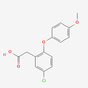 molecular formula C15H13ClO4 B1435288 2-(2-(4-Methoxyphenoxy)-5-chlorophenyl)acetic acid CAS No. 1242015-33-3