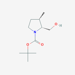 molecular formula C11H21NO3 B1435291 Tert-butyl (2R,3S)-2-(hydroxymethyl)-3-methylpyrrolidine-1-carboxylate CAS No. 1821827-16-0