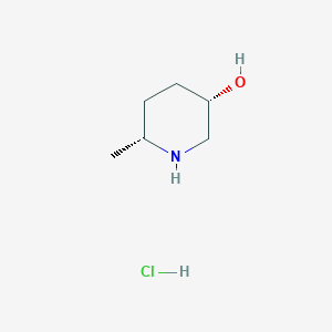 molecular formula C6H14ClNO B1435293 (3S,6R)-6-methylpiperidin-3-ol hydrochloride CAS No. 67459-74-9