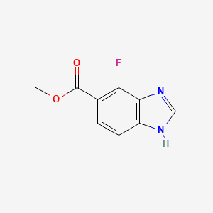 molecular formula C9H7FN2O2 B1435294 4-氟-1H-苯并咪唑-5-甲酸甲酯 CAS No. 1804150-63-7