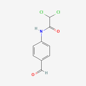 molecular formula C9H7Cl2NO2 B14352949 2,2-dichloro-N-(4-formylphenyl)acetamide 