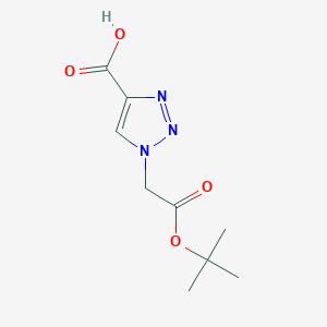 molecular formula C9H13N3O4 B1435296 1-[2-(tert-butoxy)-2-oxoethyl]-1H-1,2,3-triazole-4-carboxylic acid CAS No. 2060044-01-9