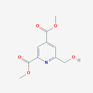 molecular formula C10H11NO5 B14352961 Dimethyl 6-(hydroxymethyl)pyridine-2,4-dicarboxylate CAS No. 90275-72-2