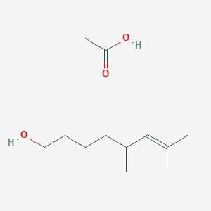 molecular formula C12H24O3 B14352967 Acetic acid;5,7-dimethyloct-6-en-1-ol CAS No. 92037-76-8