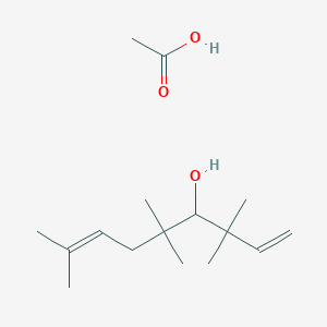 molecular formula C16H30O3 B14352972 Acetic acid;3,3,5,5,8-pentamethylnona-1,7-dien-4-ol CAS No. 92095-83-5