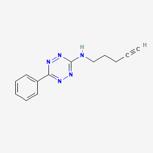 molecular formula C13H13N5 B14352979 N-(Pent-4-yn-1-yl)-6-phenyl-1,2,4,5-tetrazin-3-amine CAS No. 95209-17-9