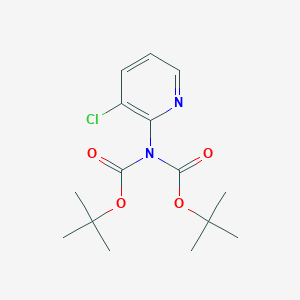 molecular formula C15H21ClN2O4 B1435298 2-(Di-Boc-amino)-3-chloro-pyridine CAS No. 1562232-96-5