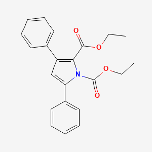 molecular formula C22H21NO4 B14352996 Diethyl 3,5-diphenyl-1H-pyrrole-1,2-dicarboxylate CAS No. 91307-93-6