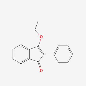 molecular formula C17H14O2 B14353037 3-Ethoxy-2-phenyl-1H-inden-1-one CAS No. 93321-32-5