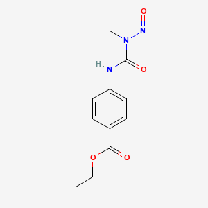 molecular formula C11H13N3O4 B14353041 Ethyl 4-[[methyl(nitroso)carbamoyl]amino]benzoate CAS No. 91332-70-6