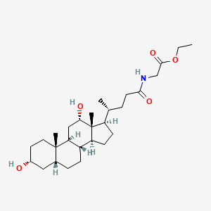 molecular formula C28H47NO5 B1435308 ethyl 2-[[(4R)-4-[(3R,5R,8R,9S,10S,12S,13R,14S,17R)-3,12-dihydroxy-10,13-dimethyl-2,3,4,5,6,7,8,9,11,12,14,15,16,17-tetradecahydro-1H-cyclopenta[a]phenanthren-17-yl]pentanoyl]amino]acetate CAS No. 70779-06-5