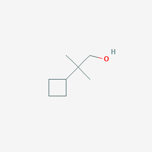 molecular formula C8H16O B1435312 2-Cyclobutyl-2-methylpropan-1-ol CAS No. 1593836-53-3