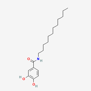 molecular formula C19H31NO3 B14353129 N-Dodecyl-3,4-dihydroxybenzamide CAS No. 98116-93-9
