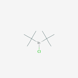 molecular formula C8H18ClIn B14353130 Indium, chlorobis(1,1-dimethylethyl)- CAS No. 92089-77-5