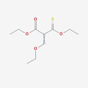 molecular formula C10H16O4S B14353139 Ethyl 3-ethoxy-2-(ethoxycarbonothioyl)prop-2-enoate CAS No. 90279-96-2
