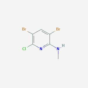 3,5-Dibromo-6-chloro-N-methylpyridin-2-amine
