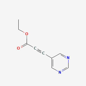 Ethyl 3-(pyrimidin-5-yl)prop-2-ynoate
