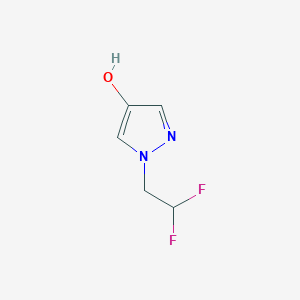 molecular formula C5H6F2N2O B1435326 1-(2,2-二氟乙基)-1H-吡唑-4-醇 CAS No. 1597172-98-9