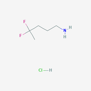 molecular formula C5H12ClF2N B1435328 4,4-Difluoropentan-1-amine hydrochloride CAS No. 1455037-35-0